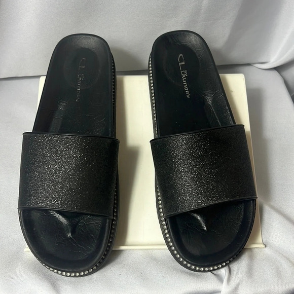 CL by Laundry Slips Women’s Size 10 Shimmer Black - Picture 1 of 6